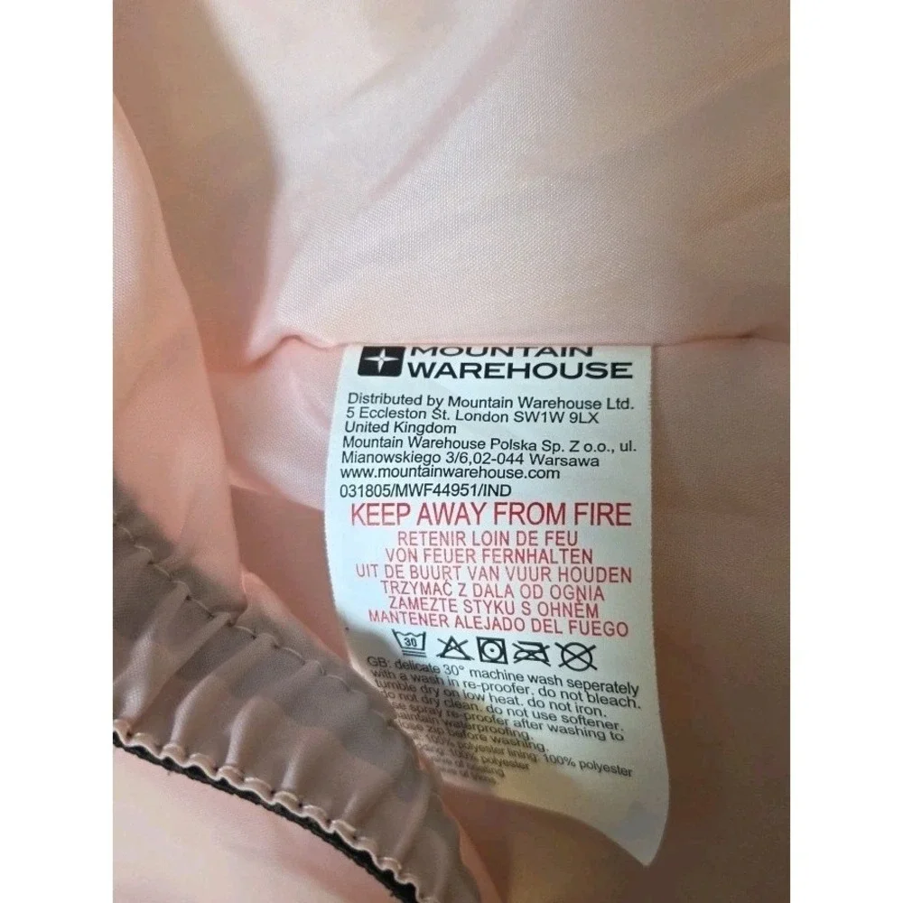 Mountain Warehouse Gray/Purple/Pink Girls Waterproof‎ Snow Ski Jacket Size 9-10